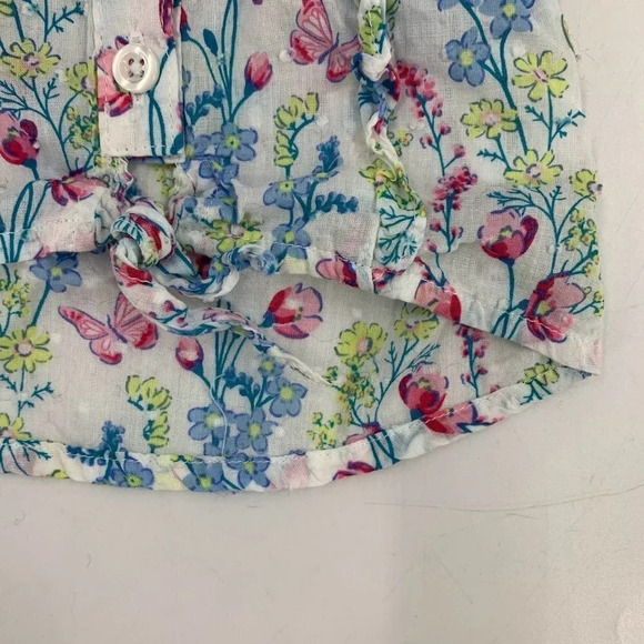 Penelope Mack Baby's Floral Cotton Button Up Collared Sleeveless Top Size 3-6M - Picture 4 of 7
